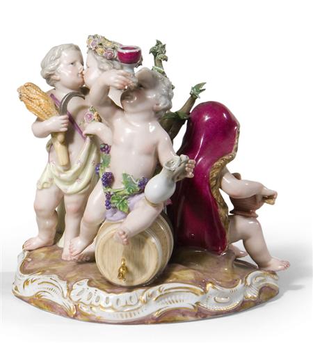 Appraisal: A Meissen figure group late th century modelled as four