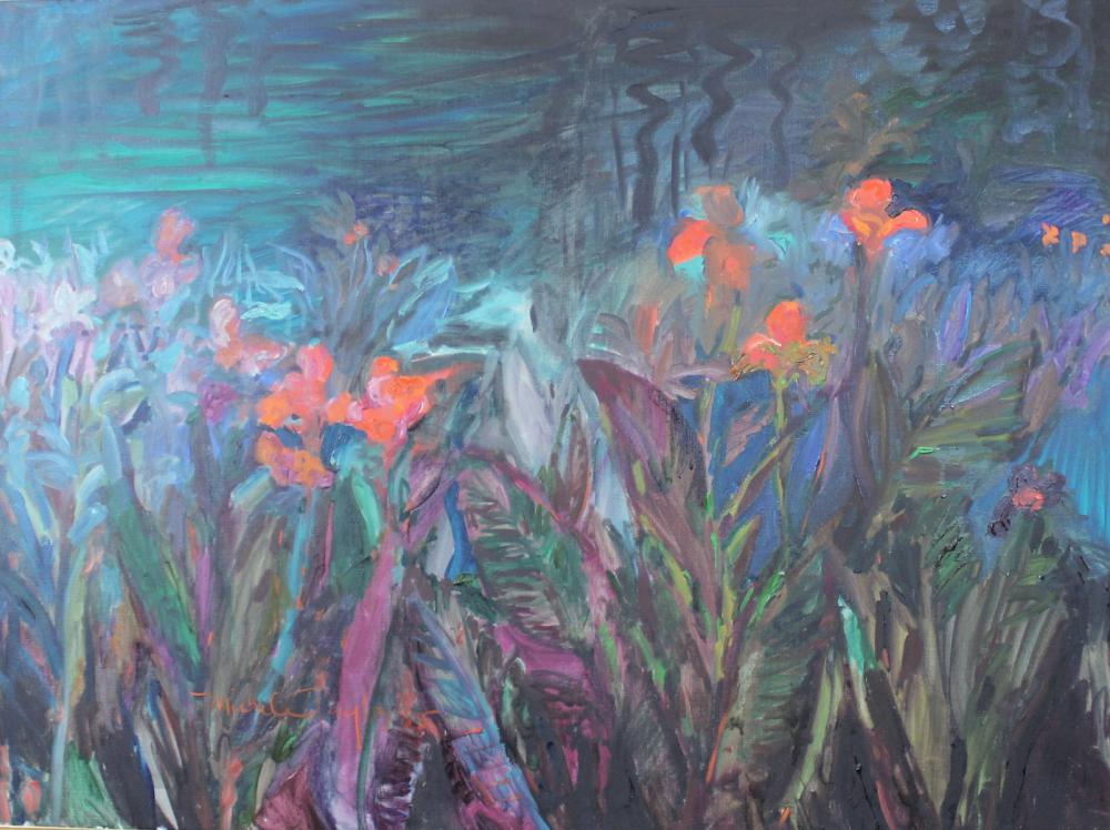 Appraisal: MICHELE TAYLOR Oregon born oil on canvas California Underwater Night