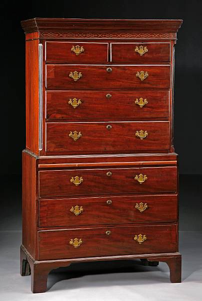 Appraisal: A George III mahogany chest on chest last quarter th