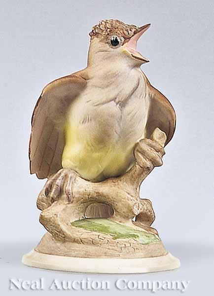 Appraisal: A Boehm Porcelain Bird Figure Baby Crested Fly Catcher c