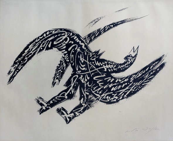 Appraisal: Andre Masson French - Bird formsigned in pencil lower right