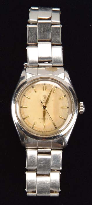 Appraisal: ROLEX OYSTER STAINLESS STEEL WRISTWATCH Dial is marked ROLEX OYSTER