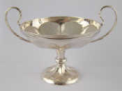 Appraisal: A silver two handled eight panelled tazza by Mappin and