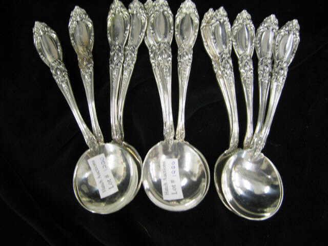 Appraisal: Set of Towle King Richard Sterling Soup Spoons round bowls