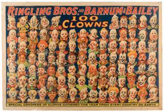 Appraisal: Ringling Brothers and Barnum Bailey Clowns N p ca Color