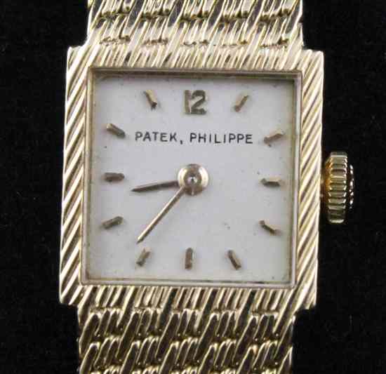 Appraisal: A lady's ct gold Patek Philippe wrist watch with square