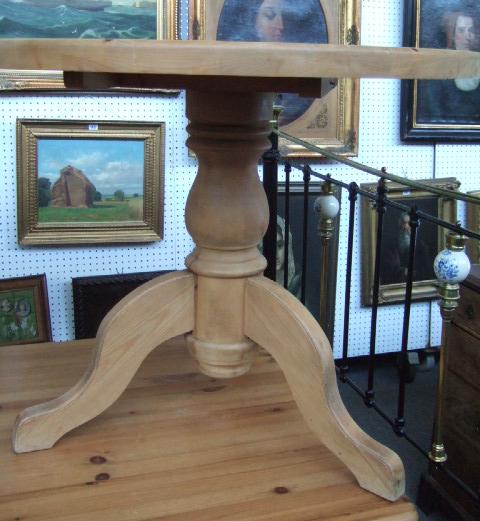 Appraisal: A th century circular pine breakfast table cm wide together