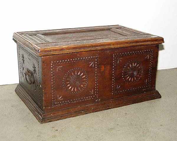 Appraisal: A Baroque style blanket chest partially composed of antique elements