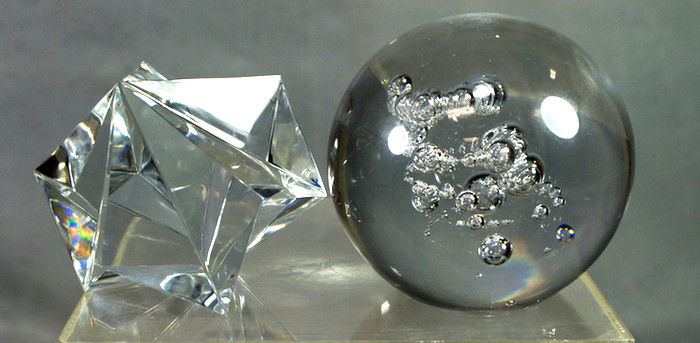 Appraisal: Baccarat crystal prismatic shaped paperweight with minor chip total height