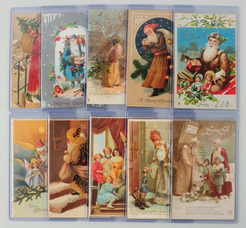 Appraisal: Lot of Santa Postcards Lot has three St Nicholas in