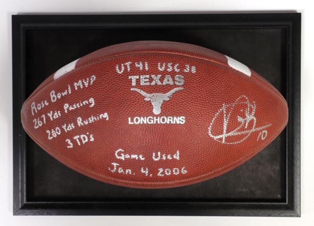 Appraisal: U OF TEXAS VINCE YOUNG SIGNED ROSE BOWL GAME BALLUniversity