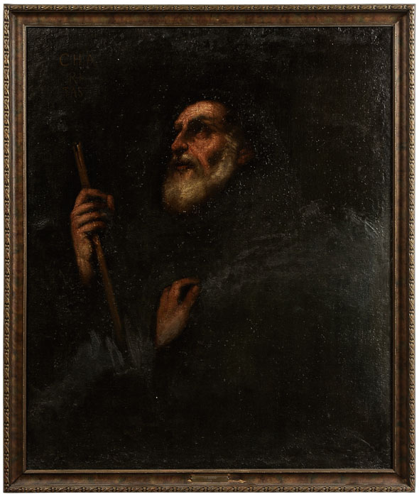 Appraisal: Italian School possibly th century Saint Jerome Holding Staff unsigned