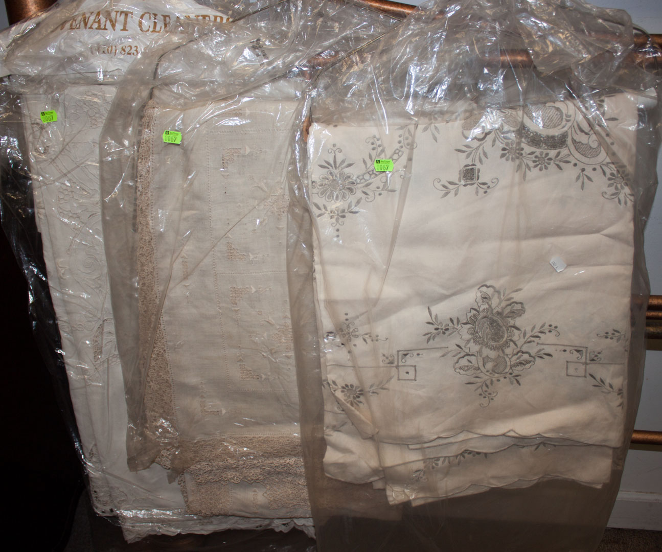 Appraisal: Assortment of cut-work linens tablecloths