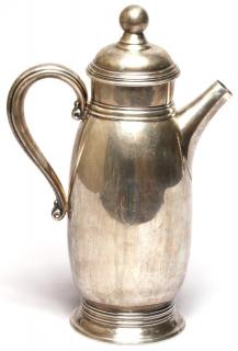 Appraisal: Sterling Silver Coffee Pot The elongated form and rise presenting