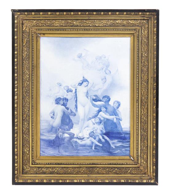 Appraisal: Sale Lot A Continental Porcelain Plaque of rectangular form painted