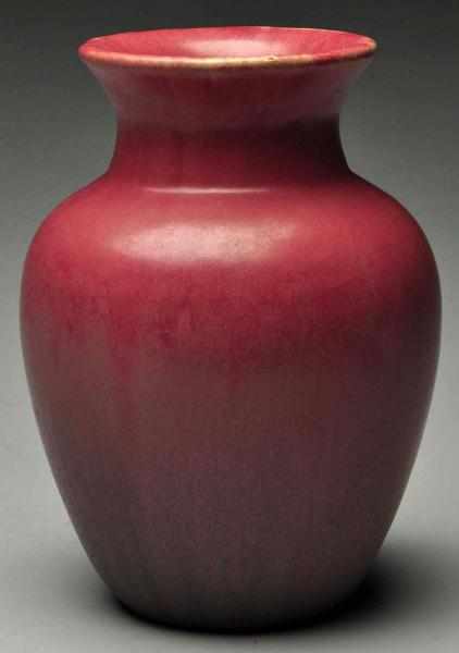 Appraisal: Fulper Bulbous Vase Description Pink with gray highlights Stamped Fulper