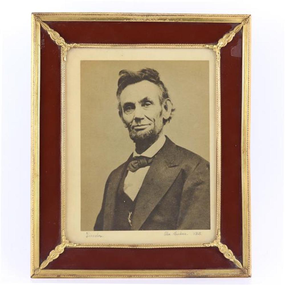 Appraisal: ABRAHAM LINCOLN PHOTOGRAPHIC PORTRAIT CARTE DE VISITE CDV OR ALBUMEN