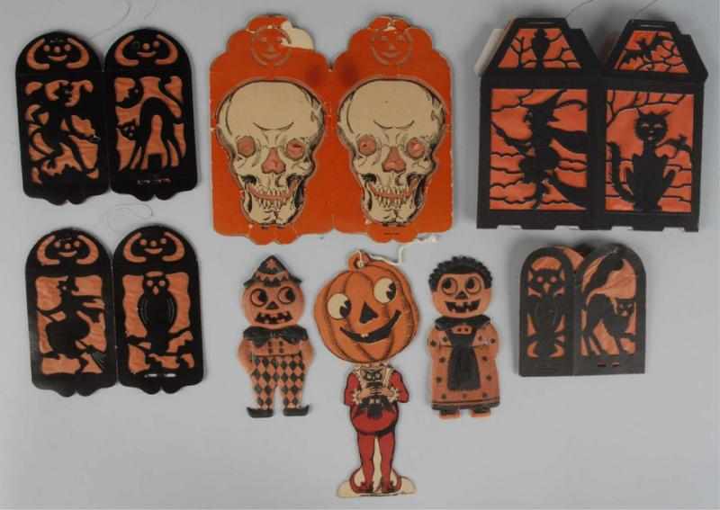 Appraisal: Lot of Halloween Die-Cuts and Lanterns Description Includes five lanterns