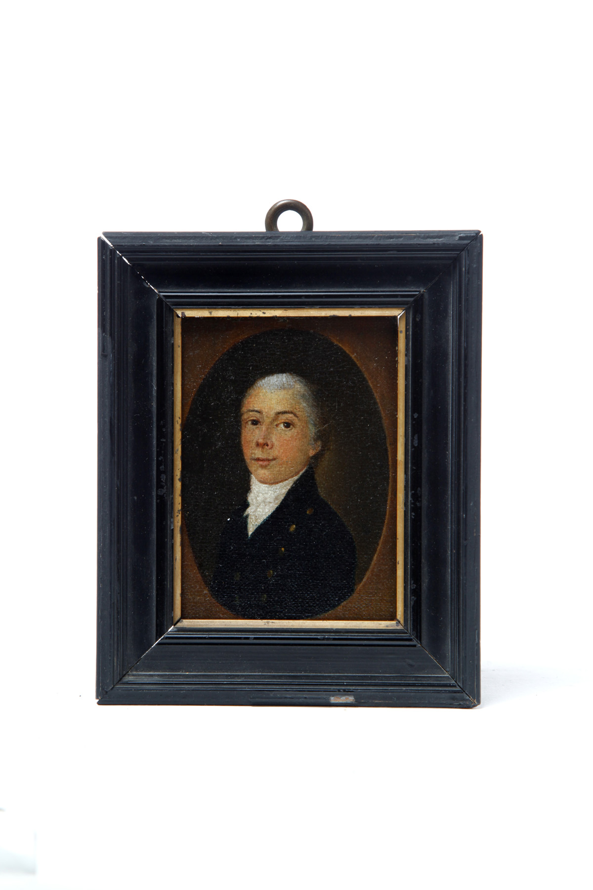 Appraisal: MINIATURE PORTRAIT American or English st quarter- th century oil