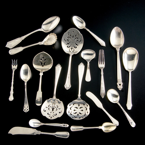 Appraisal: American and European forty-seven piece sterling flatware group Georg Jensen