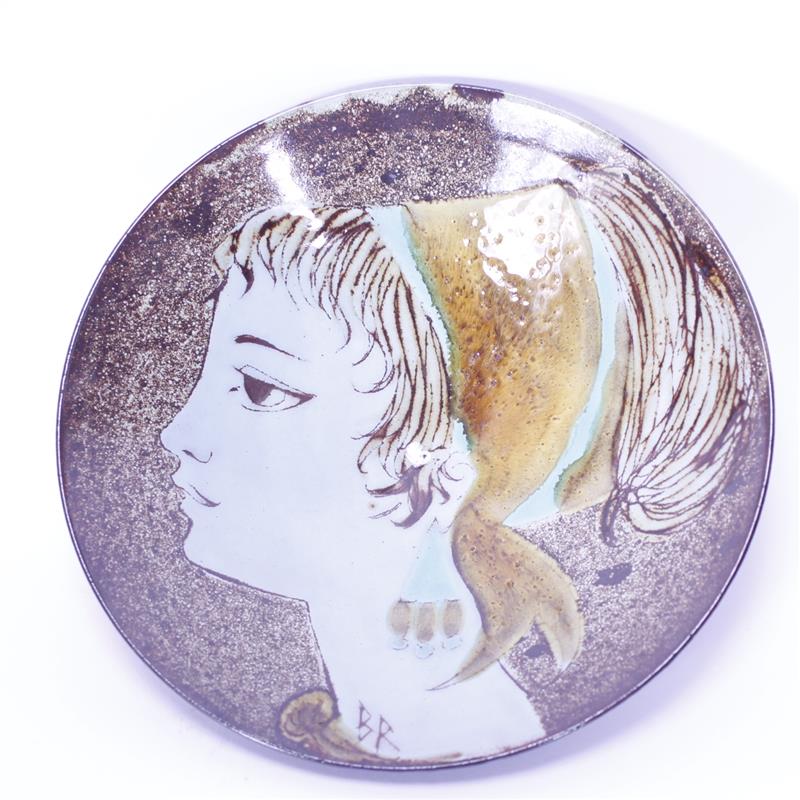 Appraisal: Chelsea Pottery Modern studio art ceramic bowl with profile portrait