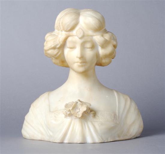 Appraisal: An Alabaster Bust of a Woman Height inches