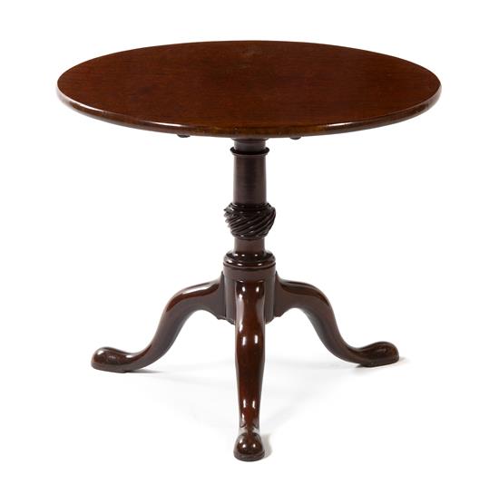 Appraisal: Sale Lot A Georgian Style Mahogany Tilt-Top Tea Table having