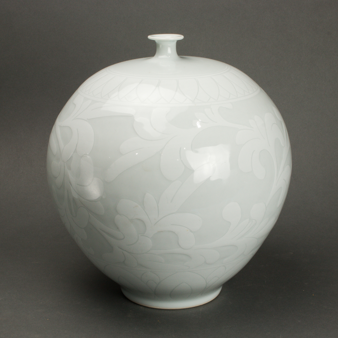 Appraisal: ASIAN MODERN CELADON VASE Asian modern celadon vase dia