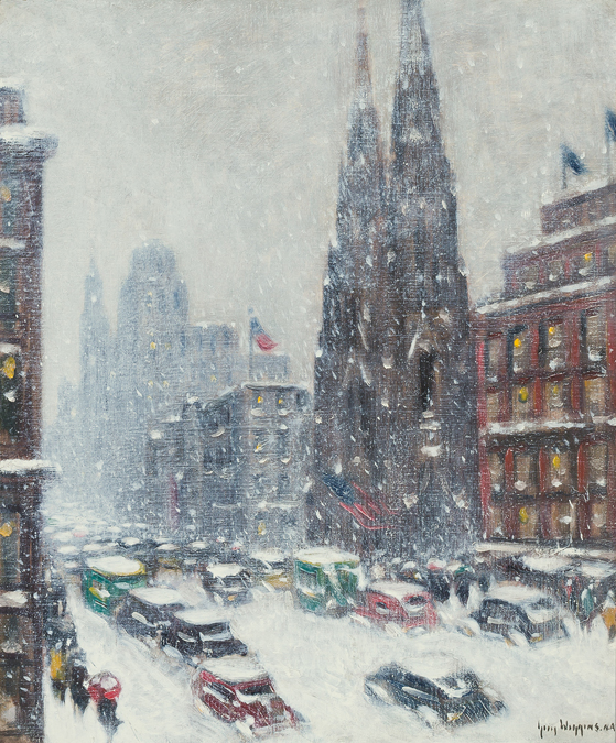 Appraisal: GUY CARLETON WIGGINS American - St Patrick's in Winter oil