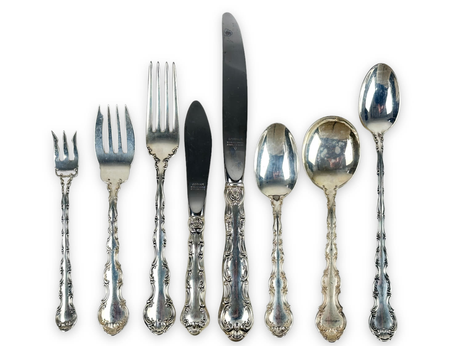 Appraisal: pc Gorham Strassbourg Sterling Flatware SetService for with pieces in