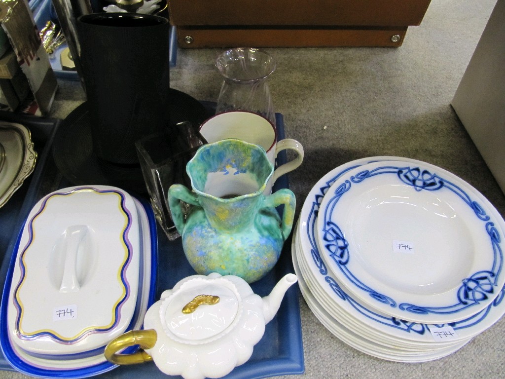 Appraisal: Tray lot of assorted ceramics and a quantity of 'Tage'