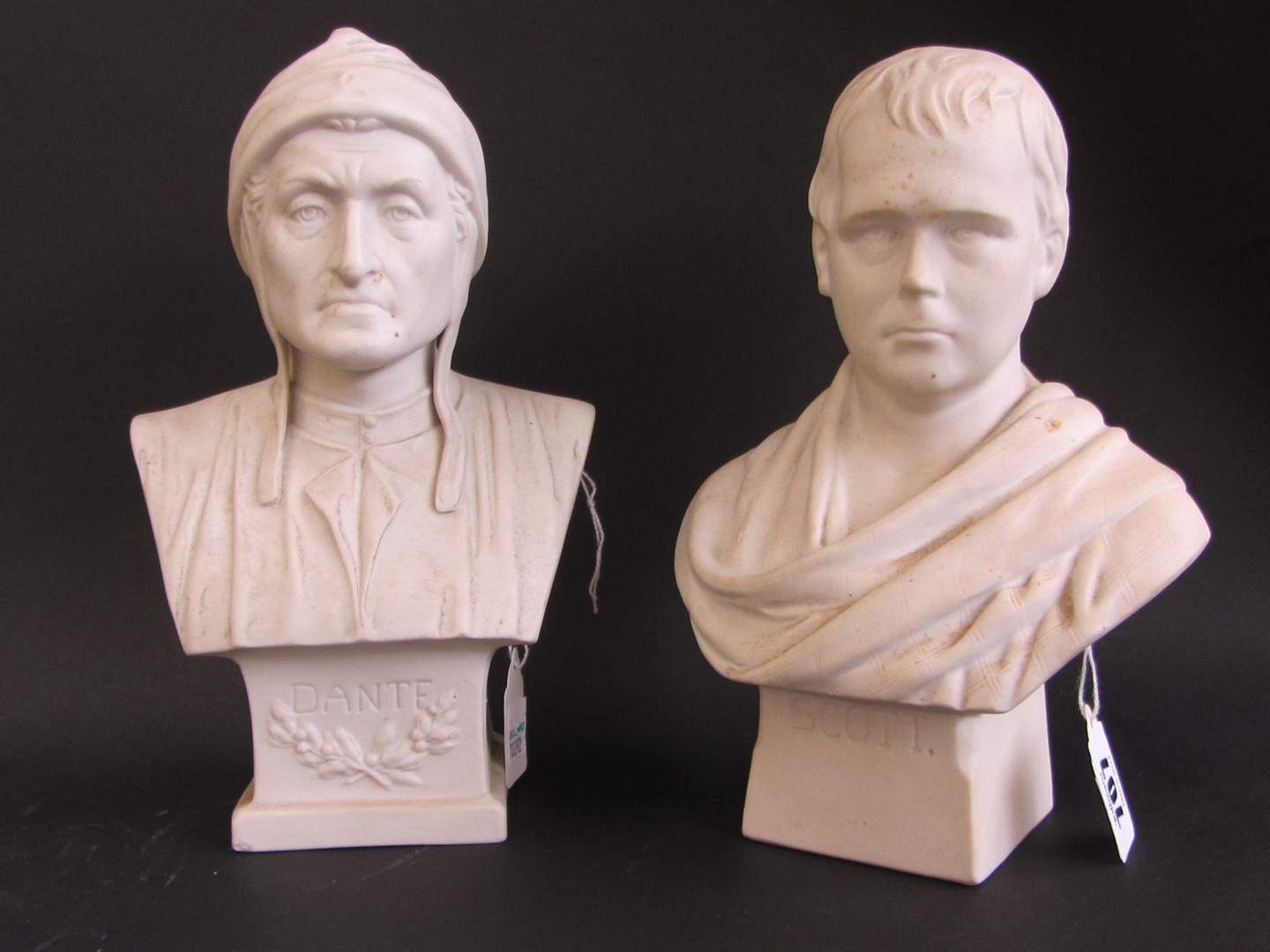 Appraisal: A parian bust of 'Sir Walter Scott' and another parian