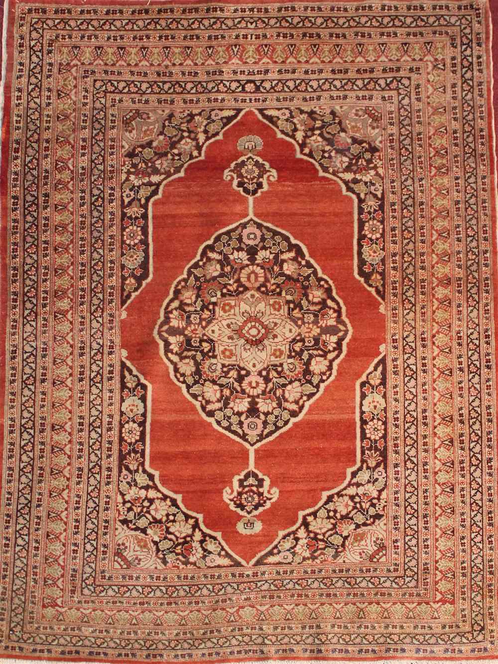 Appraisal: TABRIZ RUG approx ' '' x ' retail tag Provenance