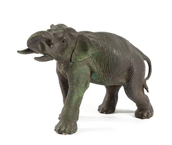 Appraisal: A Japanese Bronze Elephant Width inches A Japanese Bronze Elephant