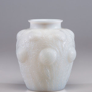 Appraisal: Ren Lalique French - Domremy Vase molded glass marked 'R