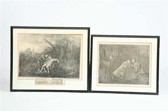 Appraisal: TWO HOGARTH PRINTS Taste in High Life h w Matted