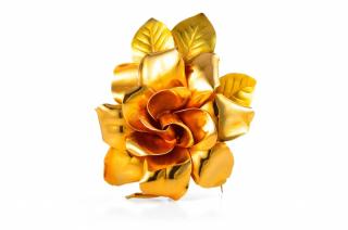 Appraisal: A Tiffany Co Large Gold Flower Brooch A Tiffany Co