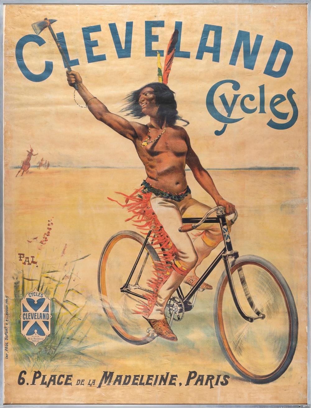 Appraisal: AFTER JEAN DE PAL OLOGUE FRANCE - CLEVELAND CYCLES CHROMOLITHOGRAPH