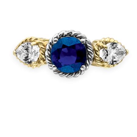 Appraisal: Platinum Gold Sapphire and Diamond Ring Estimate -