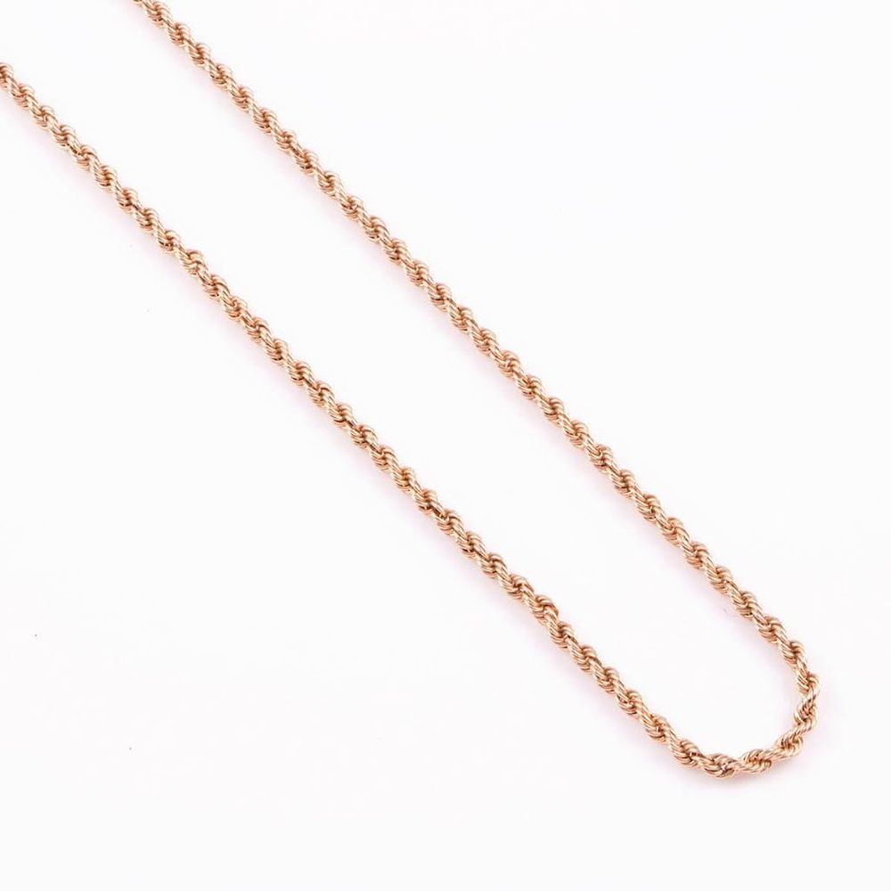 Appraisal: k gold rope chain with non-gold clasp gross weight approximately