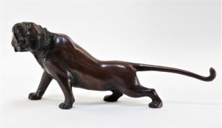 Appraisal: Japanese Meiji Period Bronze Sculpture of a Tiger JAPAN MEIJI