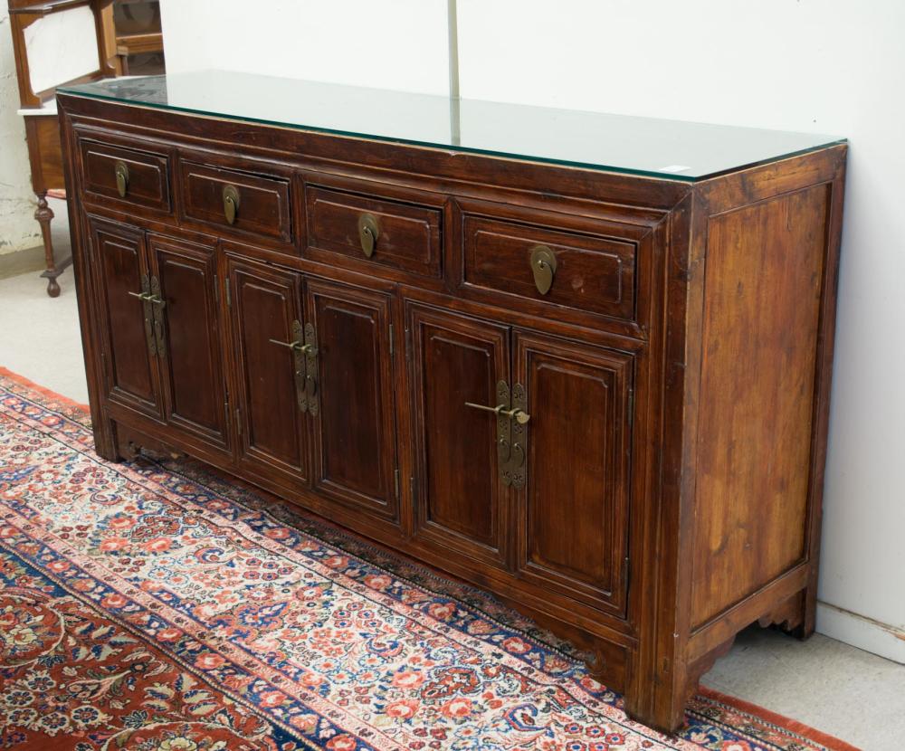 Appraisal: CHINESE MING-STYLE BUFFET four drawers over three pairs of cabinet