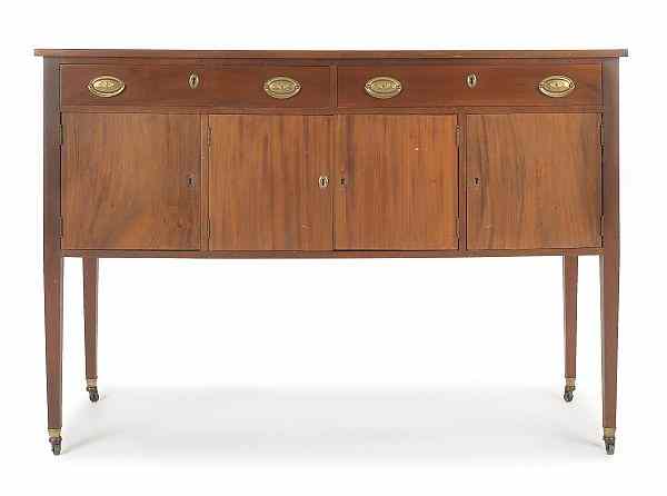 Appraisal: Federal style mahogany sideboard ca h w