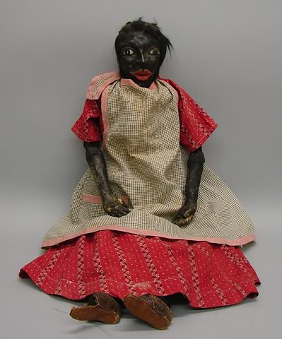 Appraisal: Black folk art doll One-of-a-kind black folk art doll Head