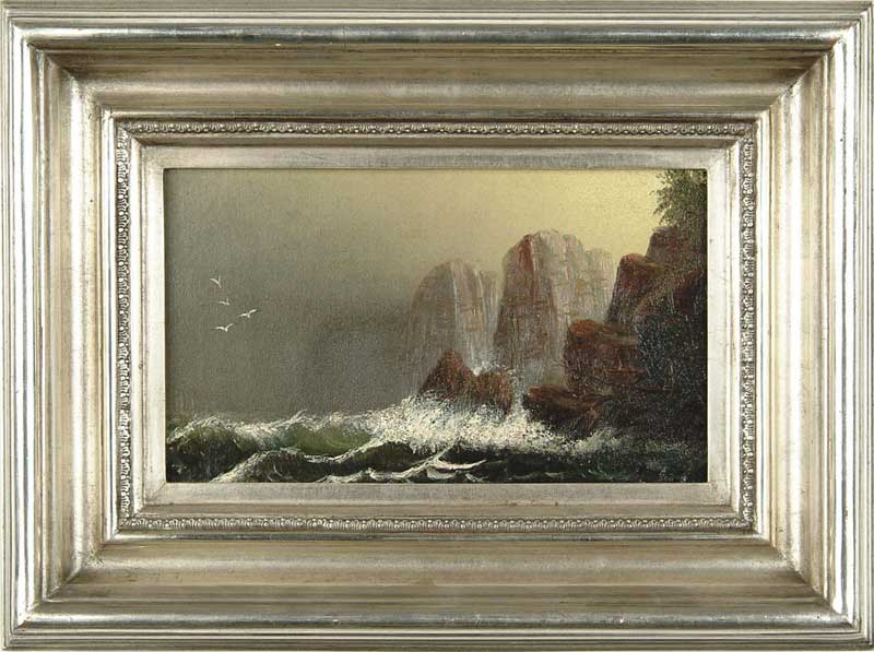 Appraisal: ATTRIBUTED TO HARRISON BIRD BROWN American - SEASIDE CLIFFS Oil