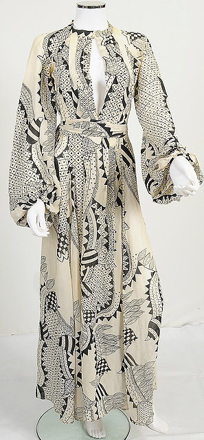 Appraisal: A rare long chiffon wrap dress by Ossie Clark for