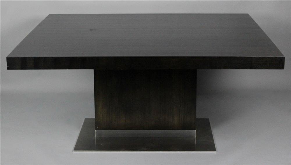 Appraisal: CONTEMPORARY SWISS ROTHLISBERGER COMPANY DARK STAINED ASH AND STAINLESS STEEL