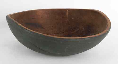 Appraisal: Painted turned wood bowl th c dia