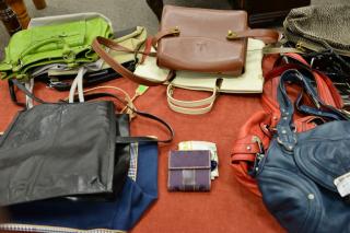 Appraisal: Nineteen piece lot to include Coach canvas and leather bag