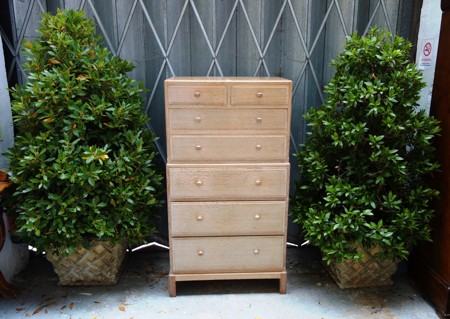 Appraisal: A set of four composite stone planters each with lattice